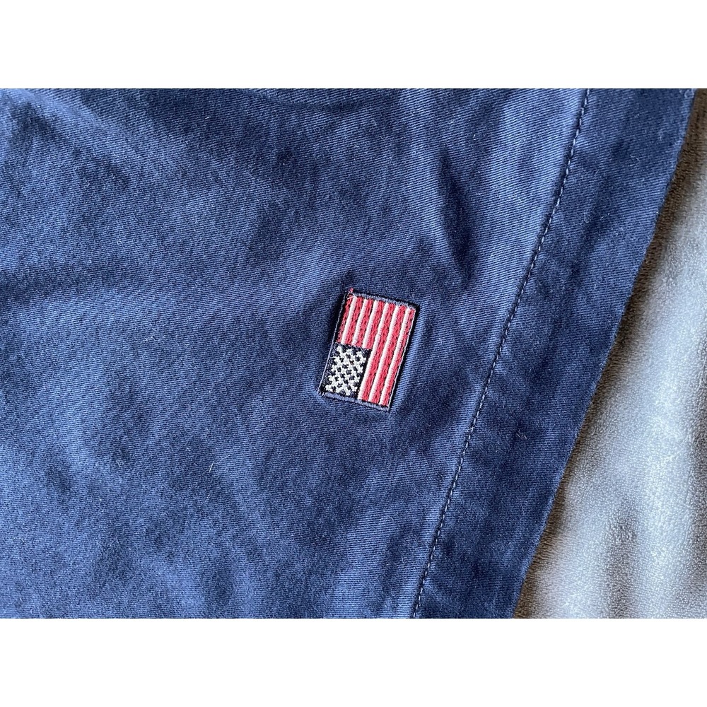 Embroidered American Flag 🇺🇸 Shorts Men's 36 Belted Coastal/Hamptons 4th of July - Picture 3 of 11